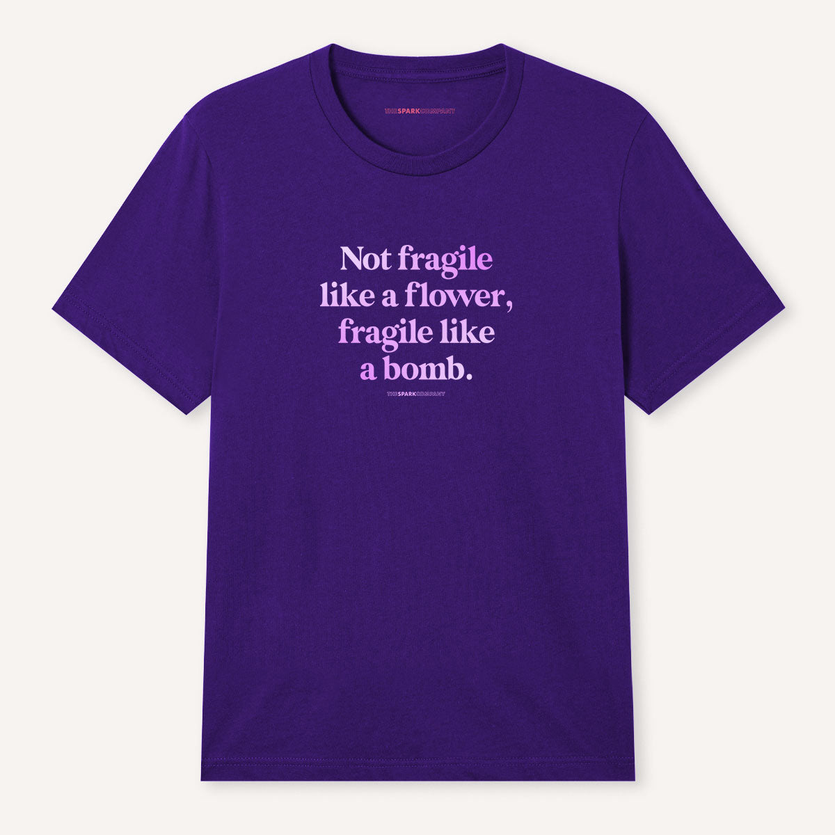 Not Fragile Like A Flower, Fragile Like A Bomb T-Shirt-Feminist Apparel, Feminist Clothing, Feminist T Shirt, BC3001-The Spark Company