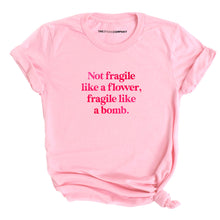 Load image into Gallery viewer, Not Fragile Like A Flower, Fragile Like A Bomb T-Shirt-Feminist Apparel, Feminist Clothing, Feminist T Shirt, BC3001-The Spark Company