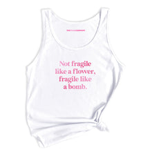 Load image into Gallery viewer, Not Fragile Like A Flower, Fragile Like A Bomb Tank Top-Feminist Apparel, Feminist Clothing, Feminist Tank, 03980-The Spark Company