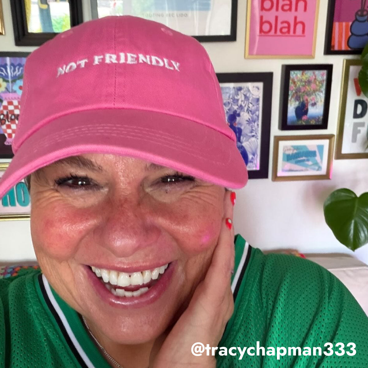 Not Friendly Slogan Cap-Feminist Apparel, Feminist Gift, Slogan Cap, BC653-The Spark Company