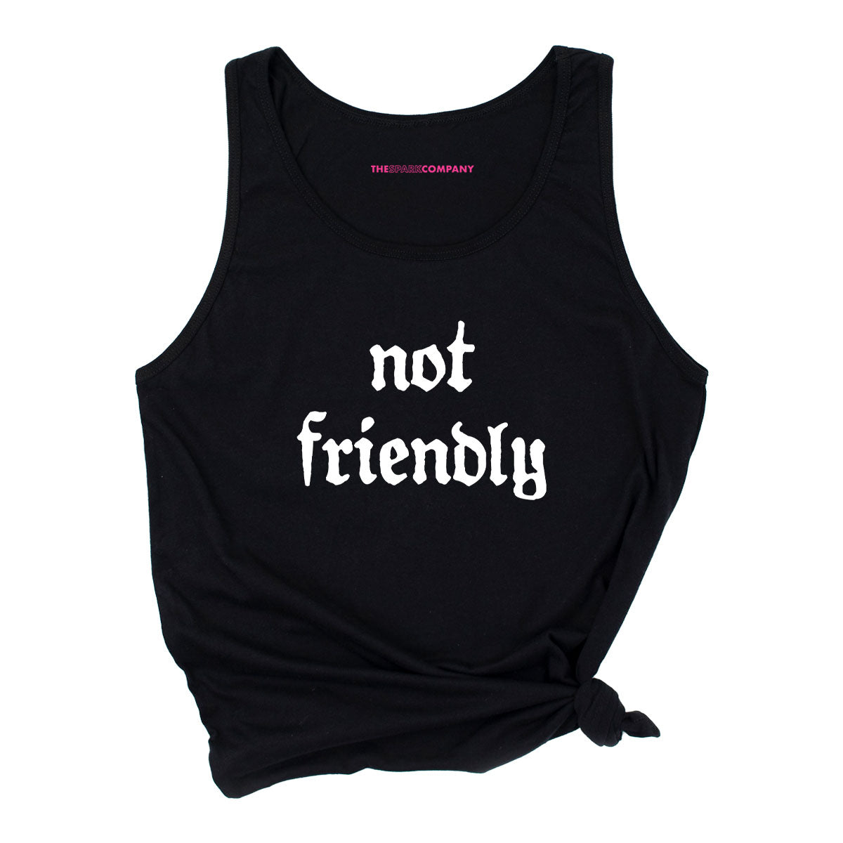 Not Friendly Tank Top-Feminist Apparel, Feminist Clothing, Feminist Tank, 03980-The Spark Company