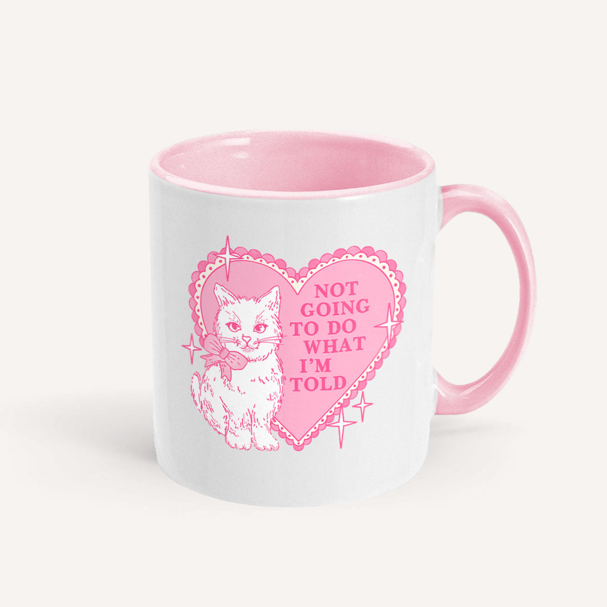Not Going To Do What I'm Told Mug-Feminist Apparel, Feminist Gift, Feminist Coffee Mug, 11oz White Ceramic-The Spark Company