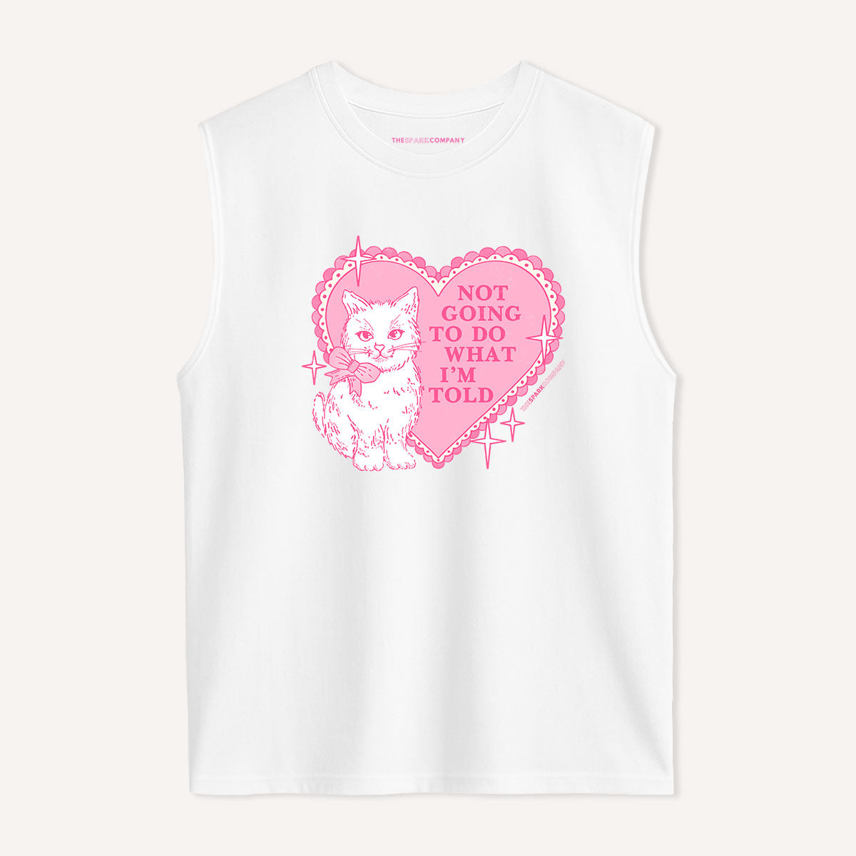 Not Going To Do What I'm Told Sleeveless T-Shirt-Feminist Apparel, Feminist Clothing, Feminist Sleeveless T Shirt, EP01S-The Spark Company