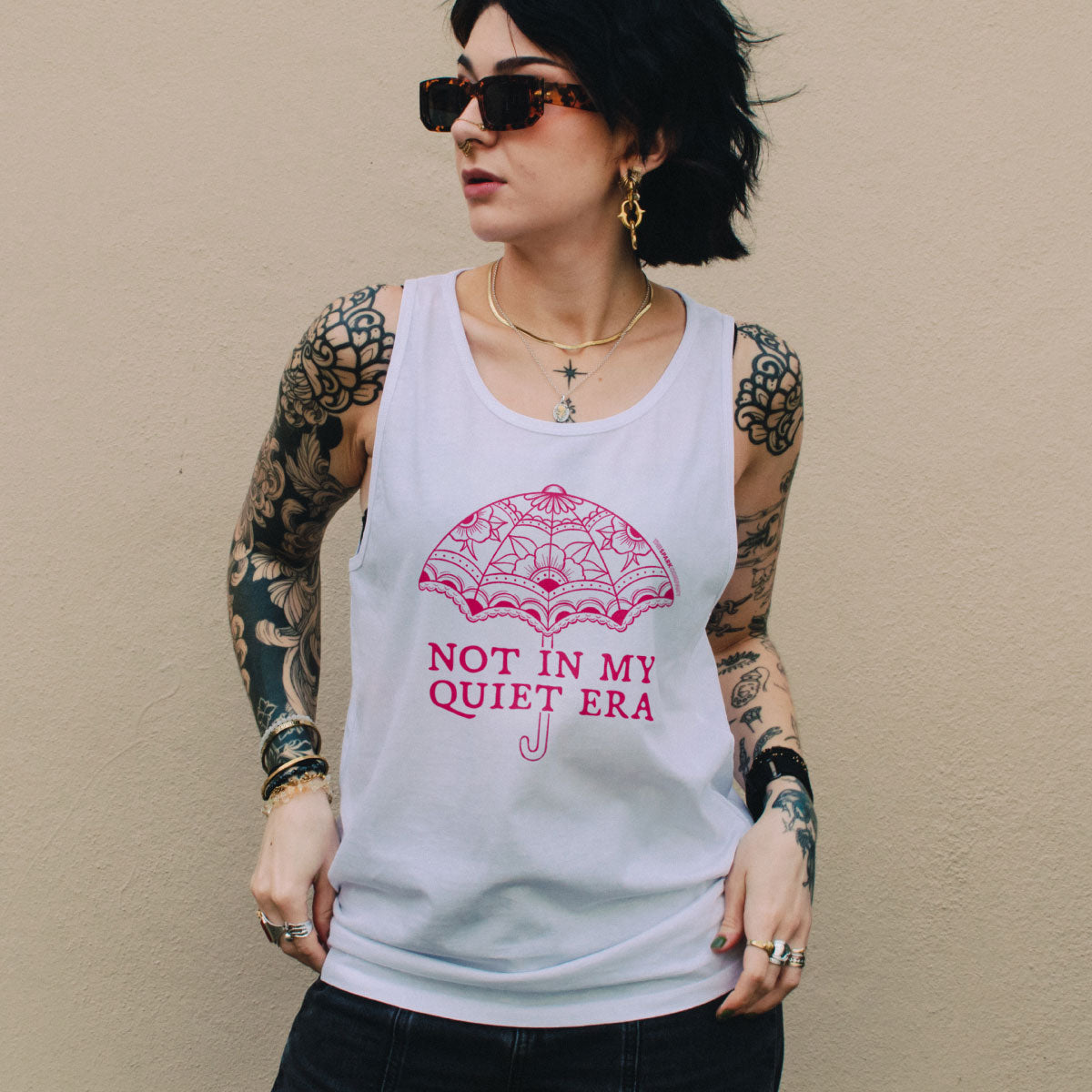 Not In My Quiet Era Tank Top-Feminist Apparel, Feminist Clothing, Feminist Tank, 03980-The Spark Company