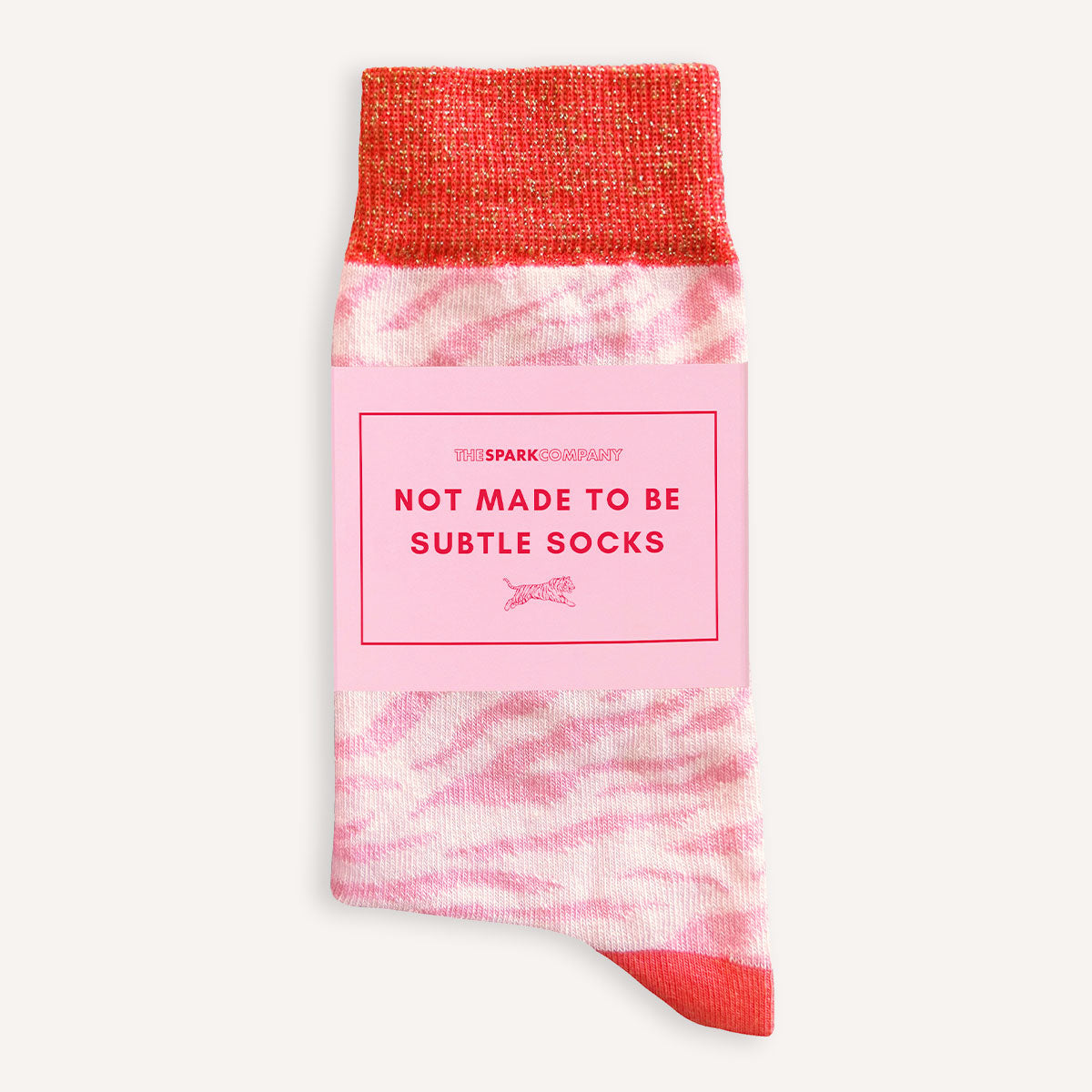 Not Made To Be Subtle Glitter Socks-Feminist Apparel, Feminist Clothing, Feminist Socks-The Spark Company