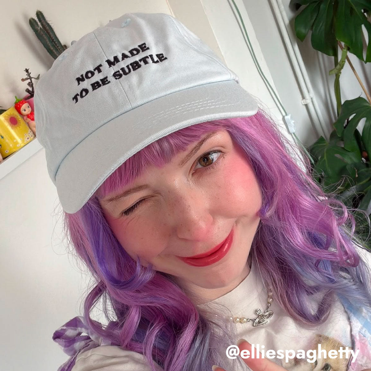 Not Made To Be Subtle Slogan Cap-Feminist Apparel, Feminist Gift, Slogan Cap, BC653-The Spark Company