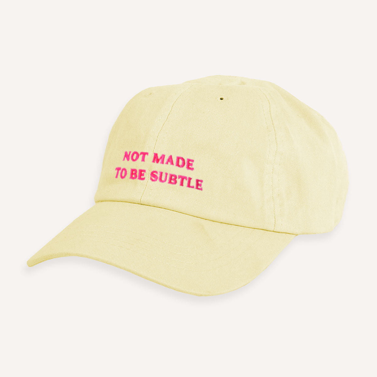 Not Made To Be Subtle Slogan Cap-Feminist Apparel, Feminist Gift, Slogan Cap, BC653-The Spark Company