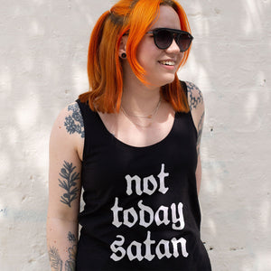 Not Today Satan Festival Tank Top-Feminist Apparel, Feminist Clothing, Feminist Tank, NL5033-The Spark Company