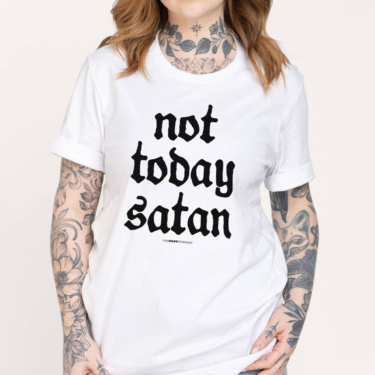 Not Today Satan T-Shirt-Feminist Apparel, Feminist Clothing, Feminist T Shirt-The Spark Company