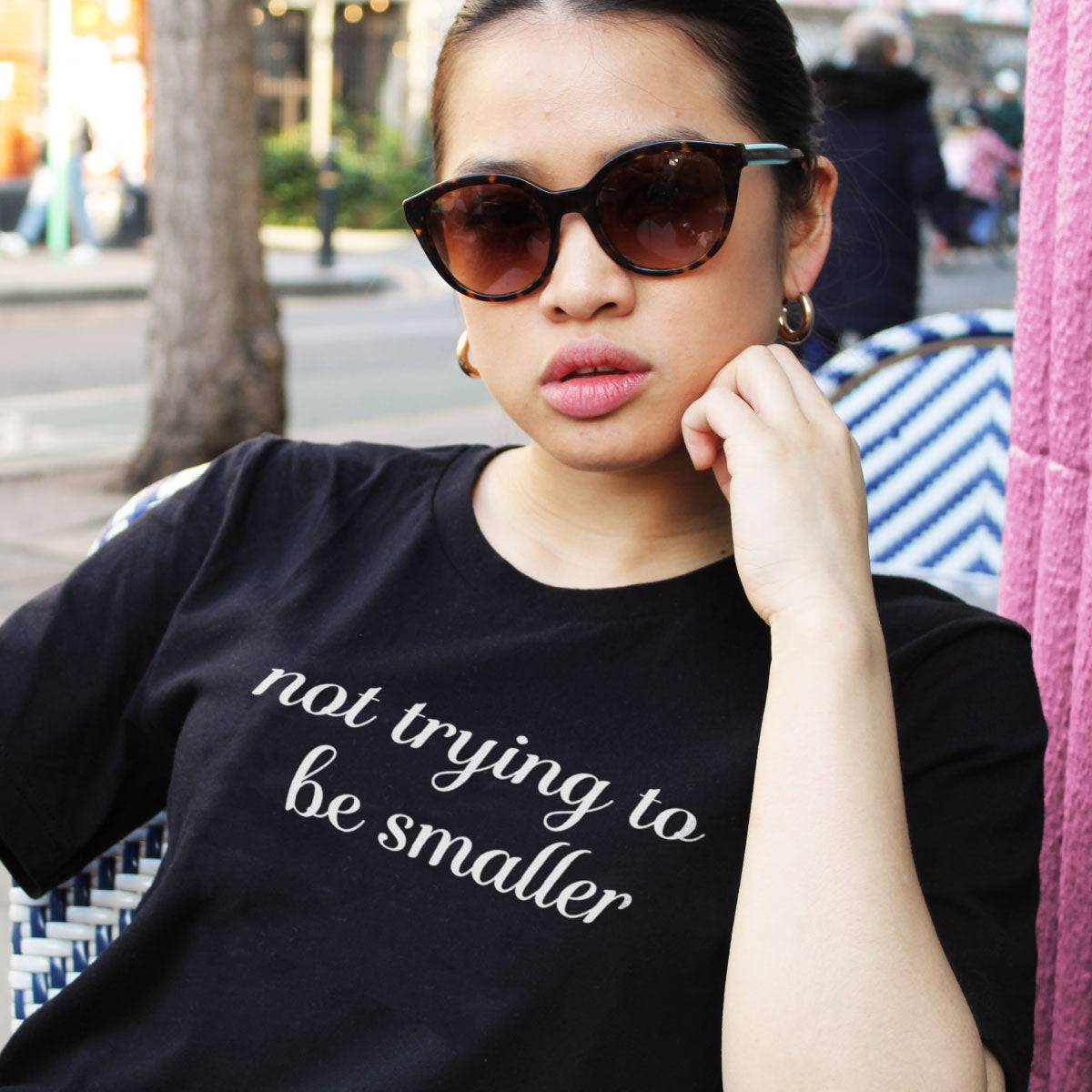 Not Trying To Be Smaller T-Shirt-Feminist Apparel, Feminist Clothing, Feminist T Shirt, BC3001-The Spark Company