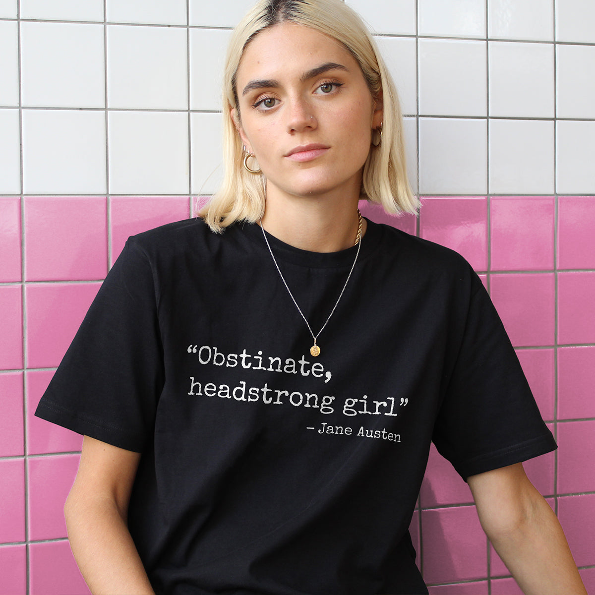 Obstinate, Headstrong Girl T-Shirt-Feminist Apparel, Feminist Clothing, Feminist T Shirt, BC3001-The Spark Company