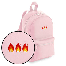 Load image into Gallery viewer, On Fire Embroidered Mini Backpack-Feminist Apparel, Feminist Gift, Feminist Mini Backpack, BG153-The Spark Company