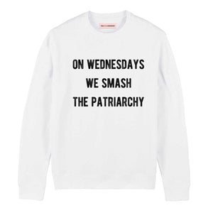 On Wednesdays We Smash The Patriarchy Sweatshirt-Feminist Apparel, Feminist Clothing, Feminist Sweatshirt, JH030-The Spark Company