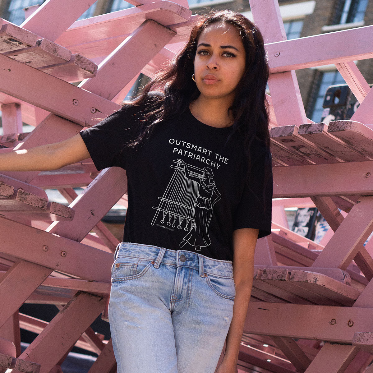 Outsmart The Patriarchy T-Shirt-Feminist Apparel, Feminist Clothing, Feminist T Shirt, BC3001-The Spark Company