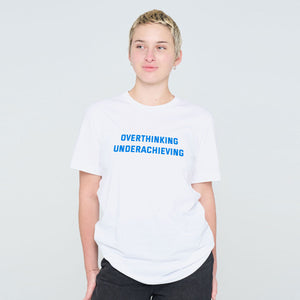 Overthinking Underachieving T-Shirt-Feminist Apparel, Feminist Clothing, Feminist T Shirt, BC3001-The Spark Company