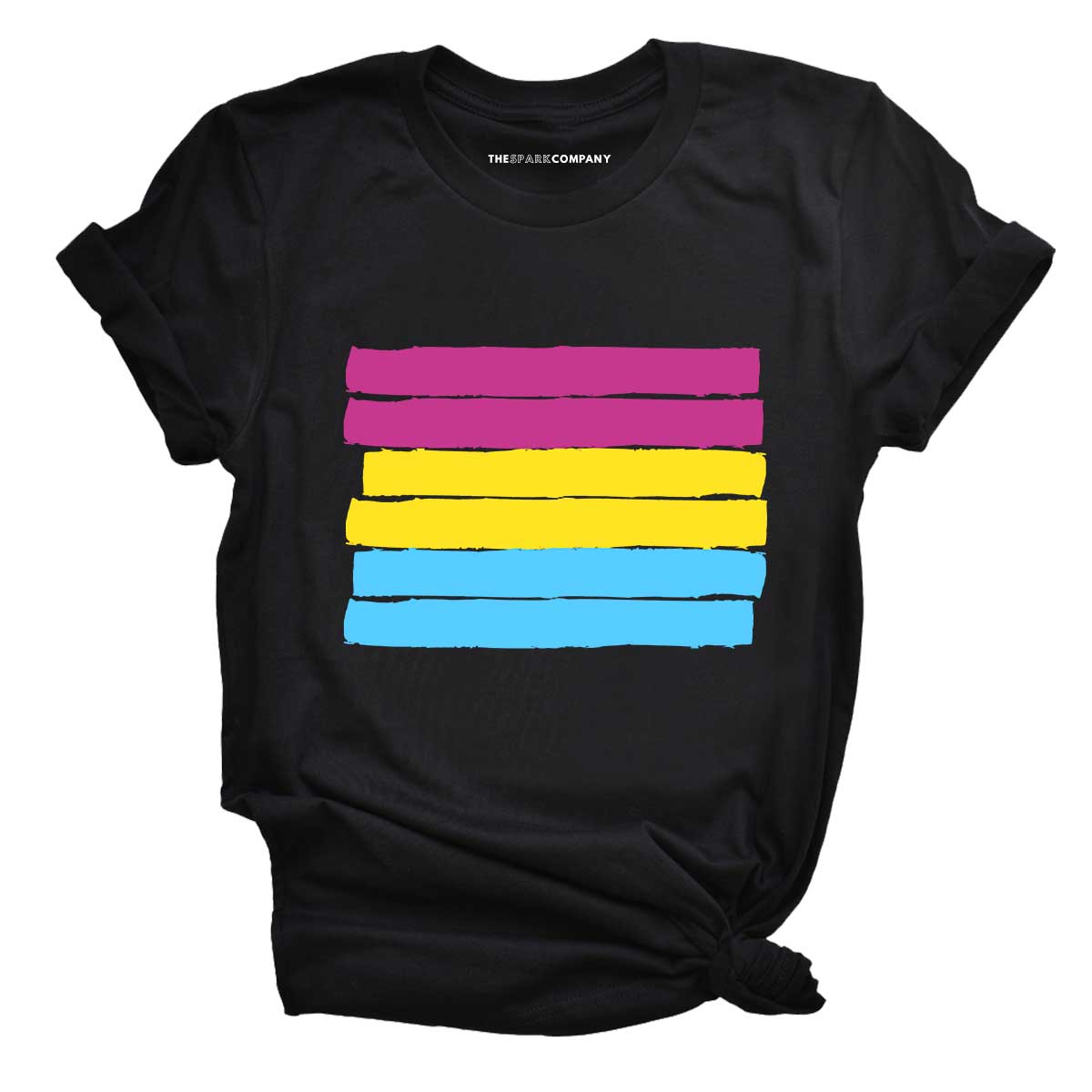 Pansexual Flag T-Shirt-LGBT Apparel, LGBT Clothing, LGBT T Shirt, BC3001-The Spark Company