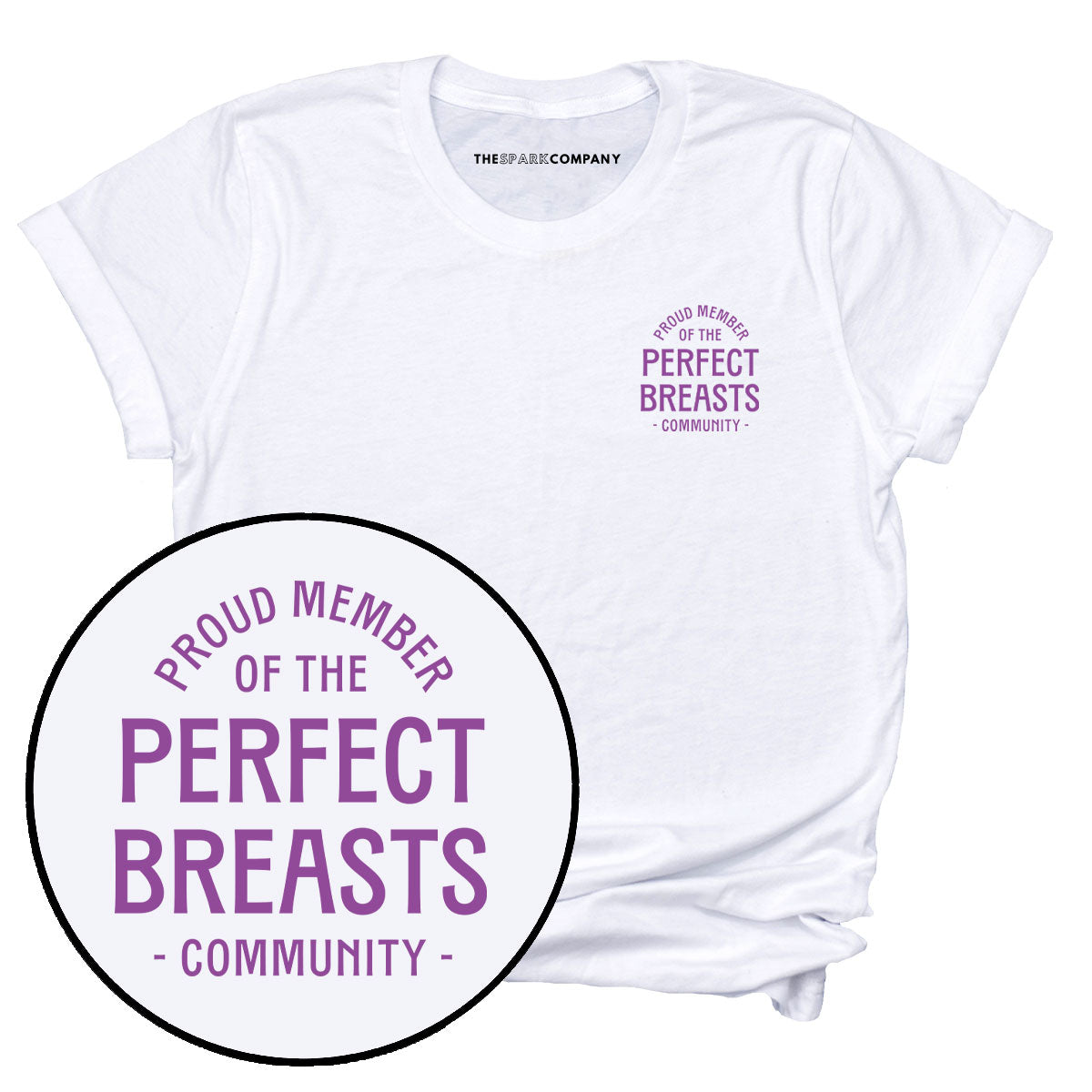 Perfect Breasts Community T-Shirt-Feminist Apparel, Feminist Clothing, Feminist T Shirt, BC3001-The Spark Company