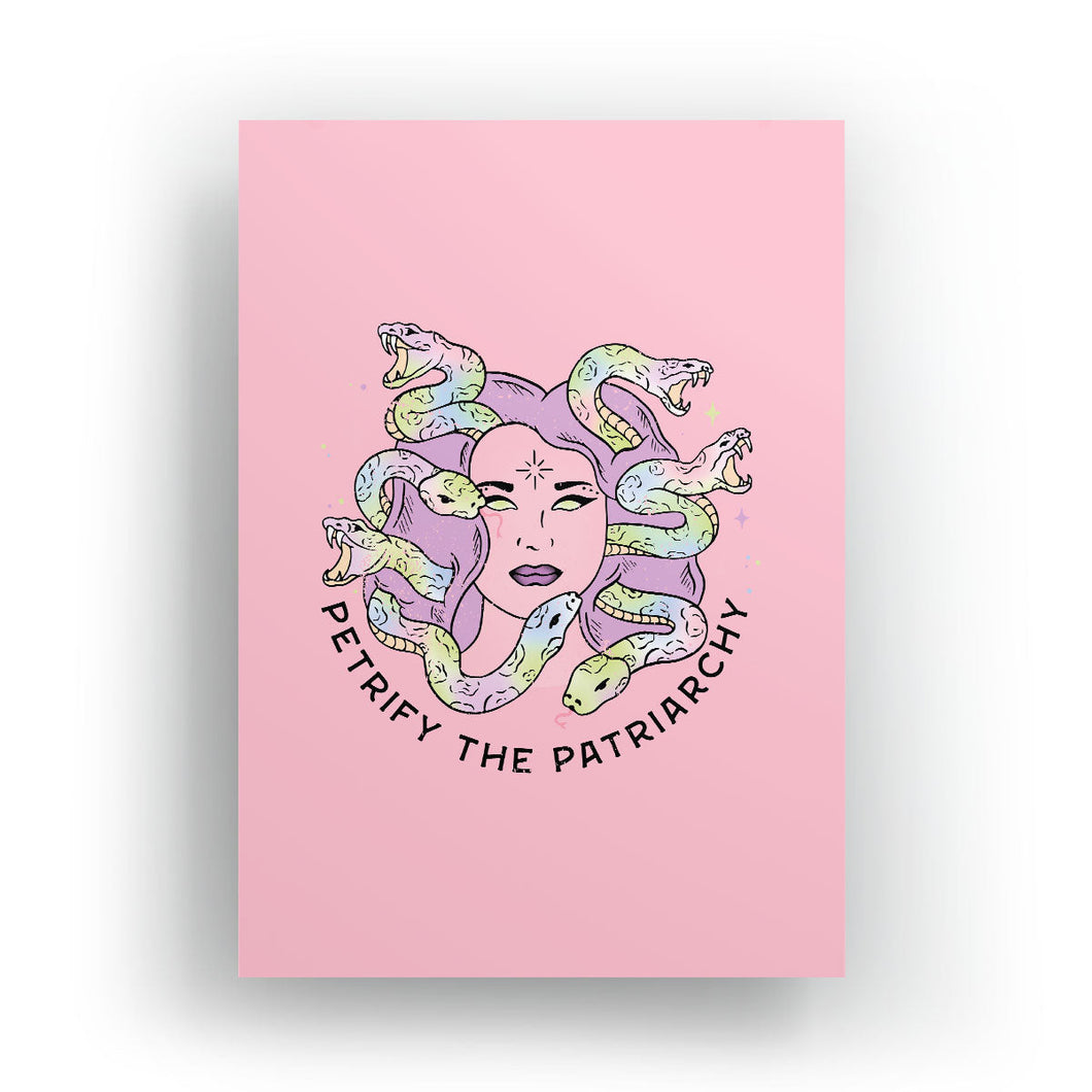 Petrify The Patriarchy Art Print-Feminist Apparel, Feminist Gift, Feminist Art Print-The Spark Company