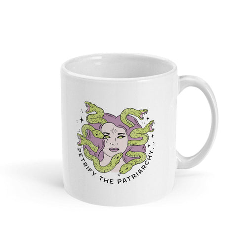 Petrify The Patriarchy Mug-Feminist Apparel, Feminist Gift, Feminist Coffee Mug, 11oz White Ceramic-The Spark Company