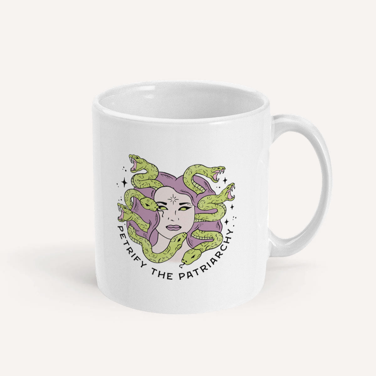 Petrify The Patriarchy Mug-Feminist Apparel, Feminist Gift, Feminist Coffee Mug, 11oz White Ceramic-The Spark Company