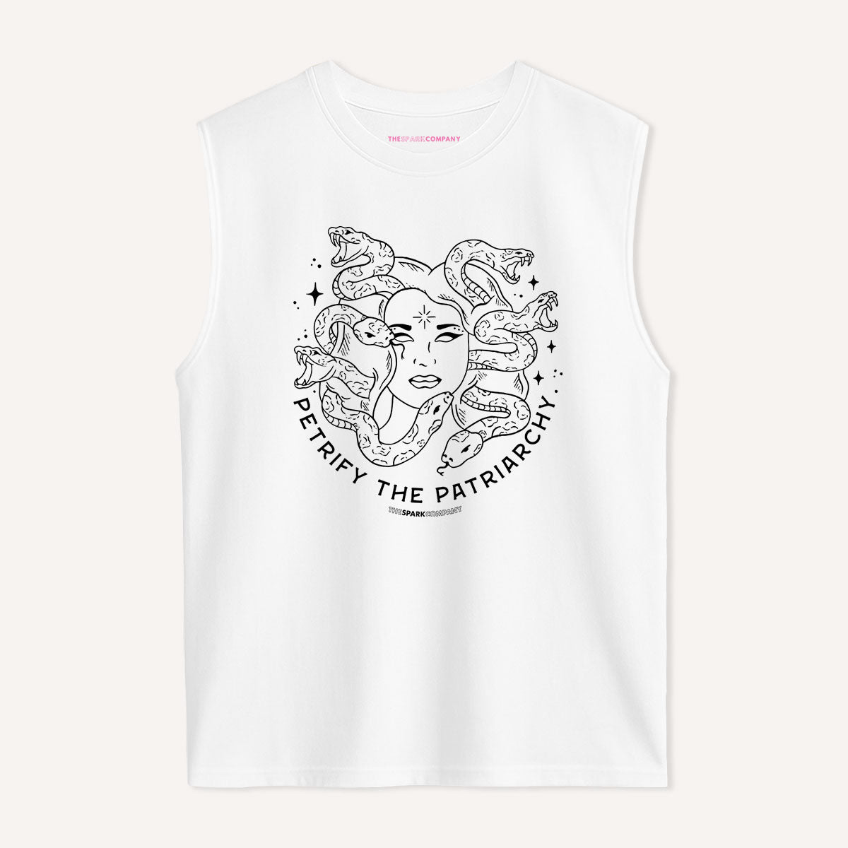 Petrify The Patriarchy Sleeveless T-Shirt-Feminist Apparel, Feminist Clothing, Feminist Sleeveless T Shirt, EP01S-The Spark Company