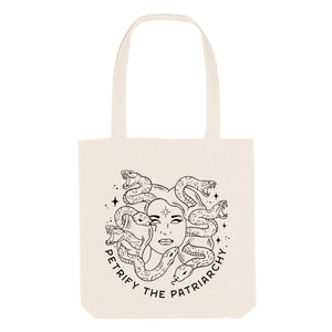 Petrify The Patriarchy Strong As Hell Tote Bag-Feminist Apparel, Feminist Gift, Feminist Tote Bag-The Spark Company