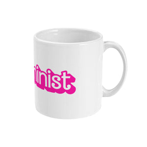 Pink Feminist Graphic Mug-Feminist Apparel, Feminist Gift, Feminist Coffee Mug, 11oz White Ceramic-The Spark Company