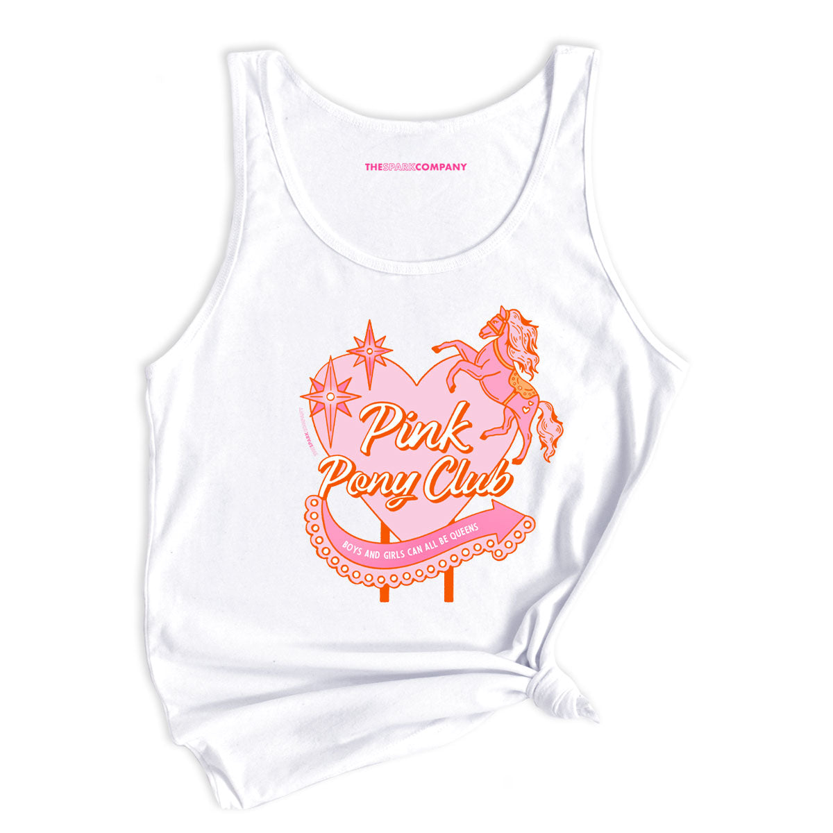 Pink Pony Club Tank Top-Feminist Apparel, Feminist Clothing, Feminist Tank, 03980-The Spark Company