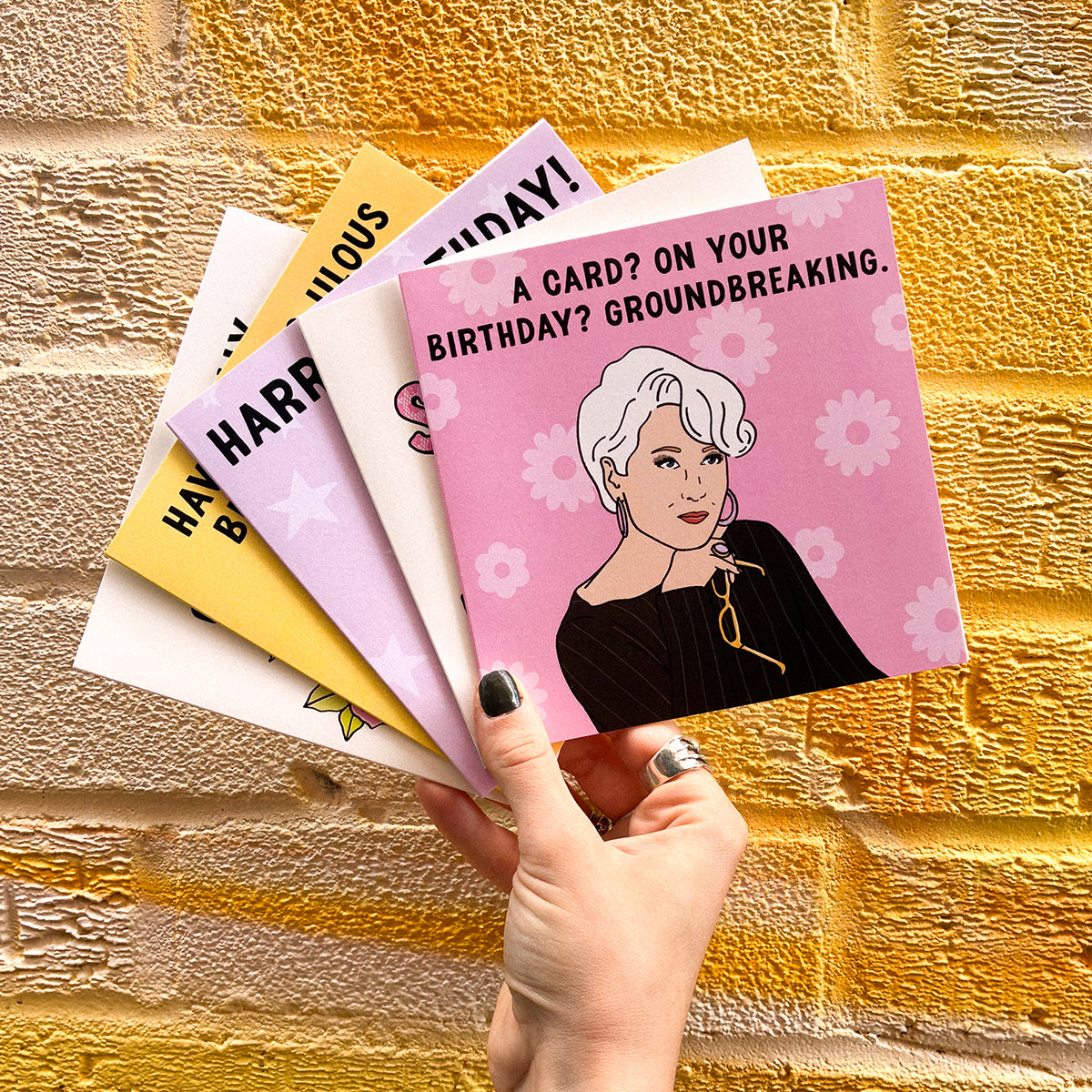 Pop Culture Greeting Cards (5 Pack)-Feminist Apparel, Feminist Gift, Feminist Greeting Cards-The Spark Company