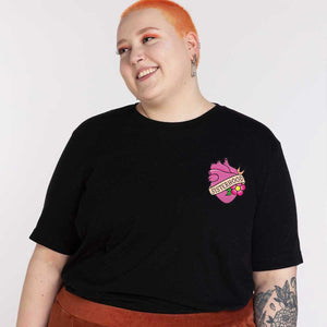 Pretty In Ink Collab Sisterhood Pocket T-Shirt-Feminist Apparel, Feminist Clothing, Feminist T Shirt, BC3001-The Spark Company