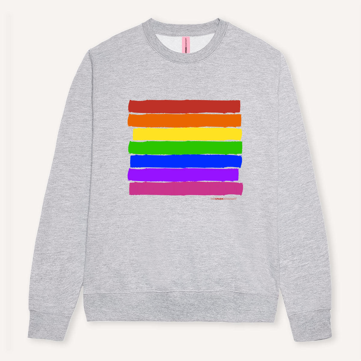Pride Flag Sweatshirt-LGBT Apparel, LGBT Clothing, LGBT Sweatshirt, JH030-The Spark Company