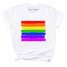 Load image into Gallery viewer, Pride Flag T-Shirt-LGBT Apparel, LGBT Clothing, LGBT T Shirt, BC3001-The Spark Company