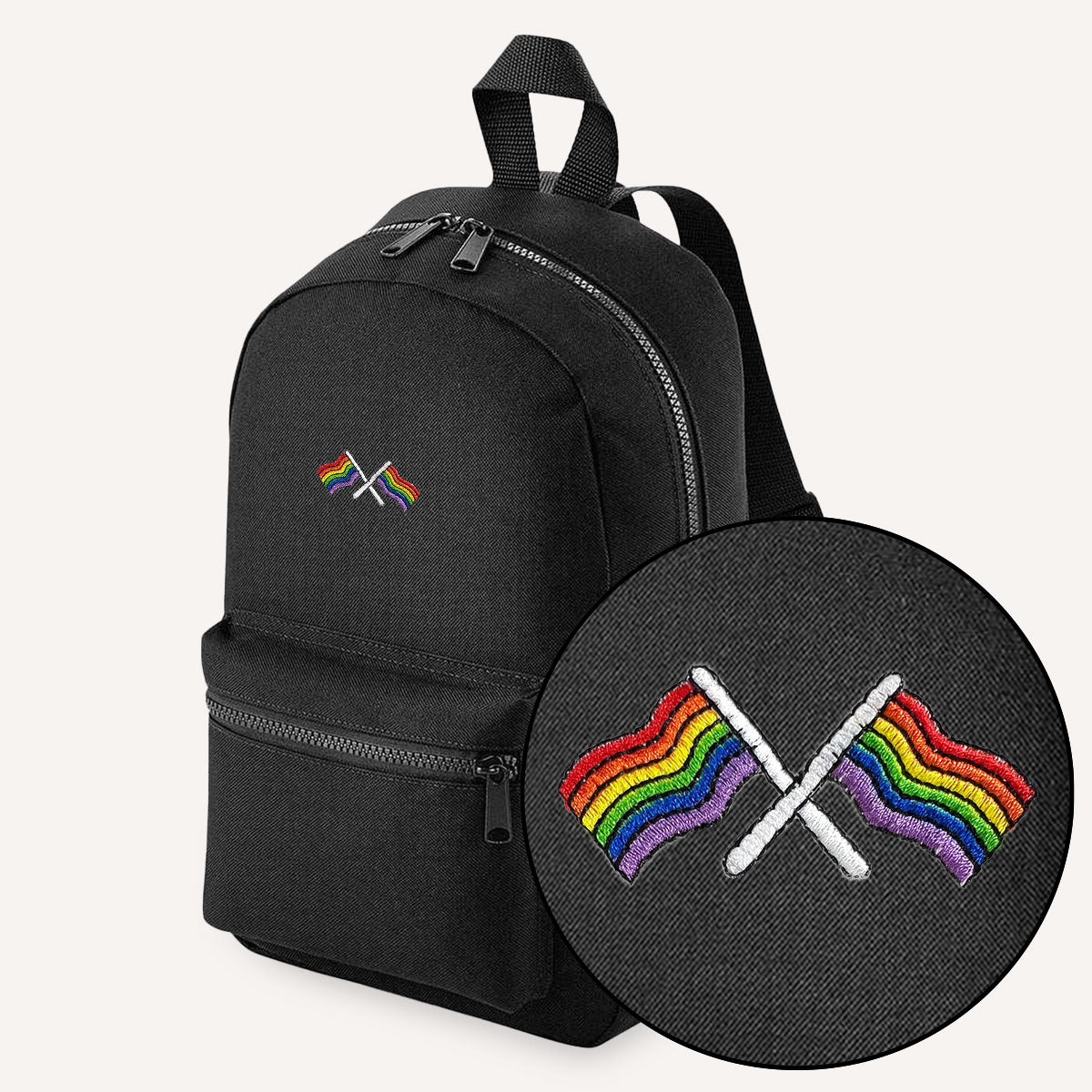 Pride Flags Embroidered Mini Backpack-LGBT Apparel, LGBT Gift, LGBT Mini Backpack, BG153-The Spark Company