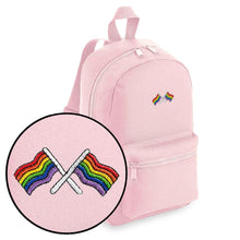 Load image into Gallery viewer, Pride Flags Embroidered Mini Backpack-LGBT Apparel, LGBT Gift, LGBT Mini Backpack, BG153-The Spark Company