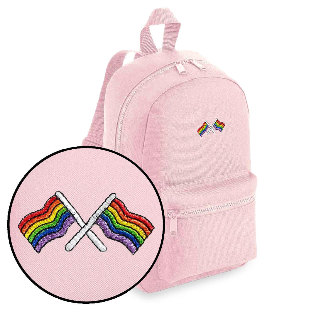 Pride Flags Embroidered Mini Backpack-LGBT Apparel, LGBT Gift, LGBT Mini Backpack, BG153-The Spark Company