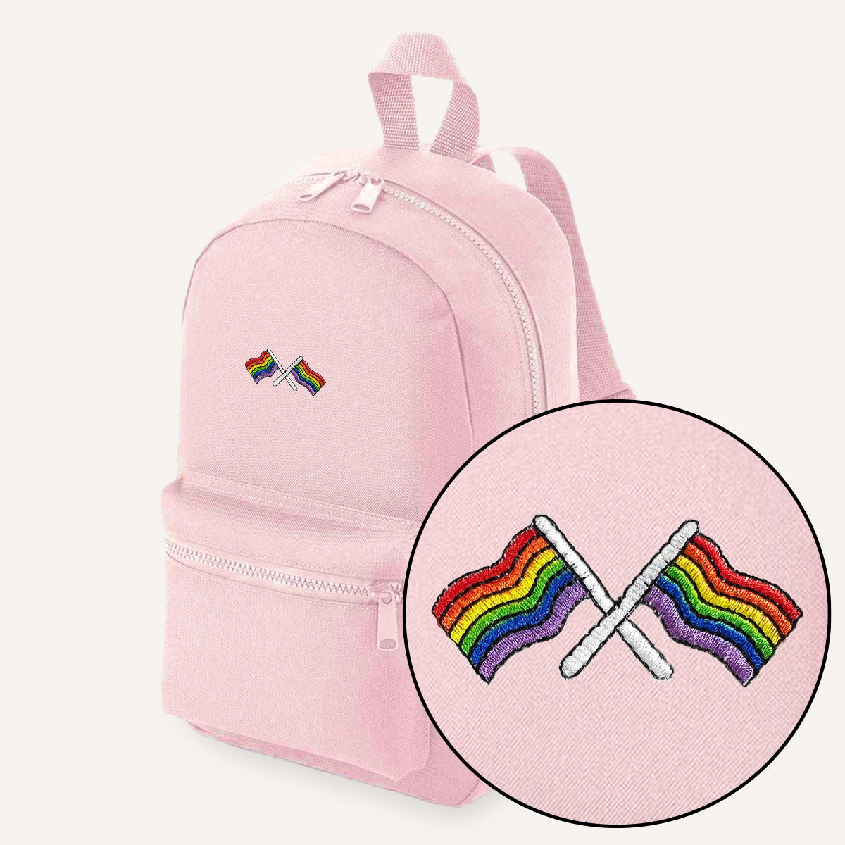 Pride Flags Embroidered Mini Backpack-LGBT Apparel, LGBT Gift, LGBT Mini Backpack, BG153-The Spark Company