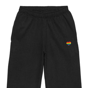 Pride Heart Embroidery Detail Joggers-Feminist Apparel, Feminist Clothing, Feminist joggers, JH072-The Spark Company