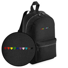 Load image into Gallery viewer, Pride Hearts Embroidered Mini Backpack-Spark Accessories, Spark Gifts, Sprak Mini Backpack, BG153-The Spark Company