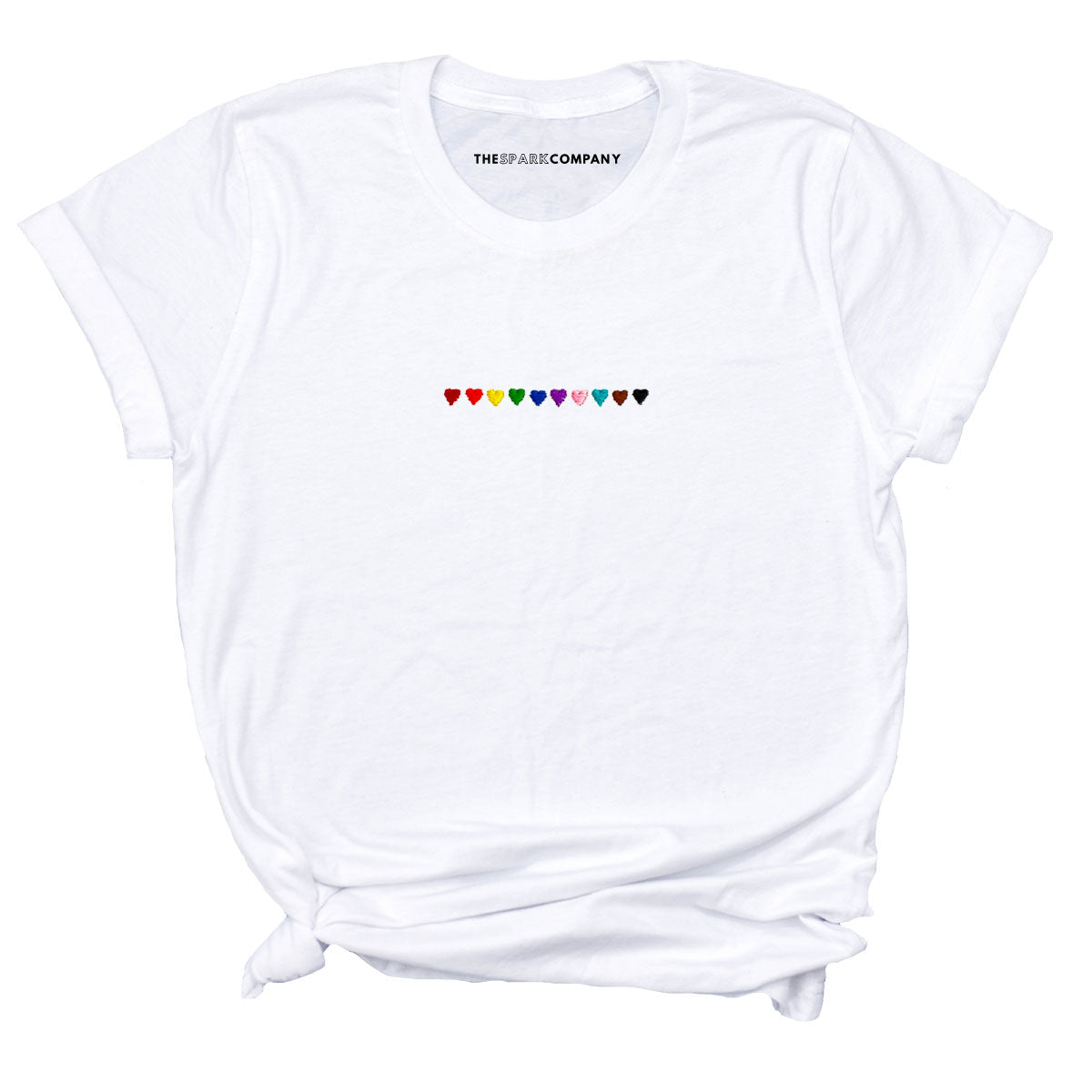 Pride Hearts Embroidered T Shirt The Spark Company pride-hearts-embroidered-t-shirt-the-spark-company