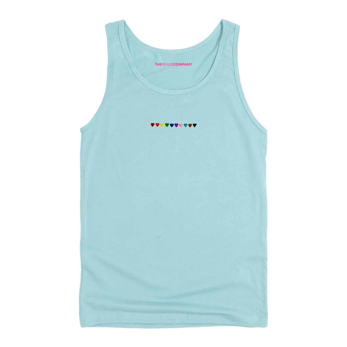 Pride Hearts Embroidered Tank Top-LGBT Apparel, LGBT Clothing, LGBT Tank, 03980-The Spark Company