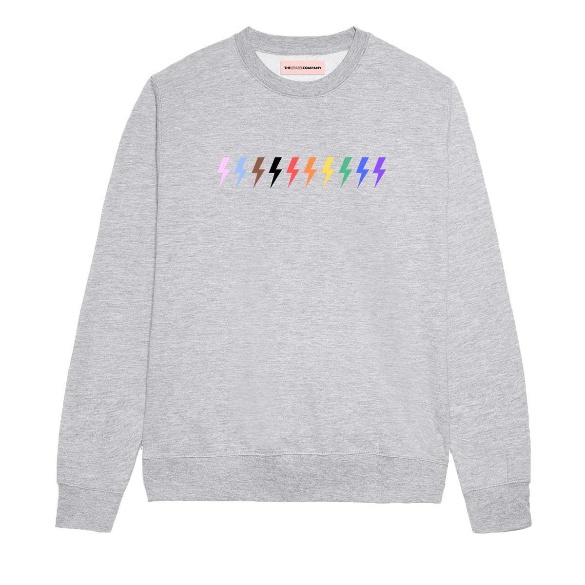 Pride Lightning Sweatshirt-Feminist Apparel, Feminist Clothing, Feminist Sweatshirt, JH030-The Spark Company