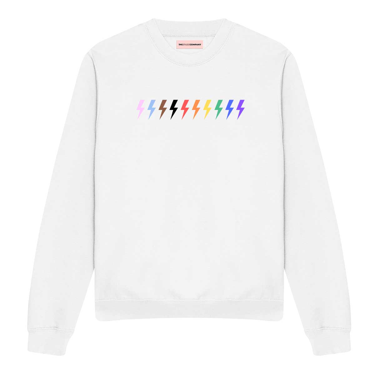 Pride Lightning Sweatshirt-Feminist Apparel, Feminist Clothing, Feminist Sweatshirt, JH030-The Spark Company