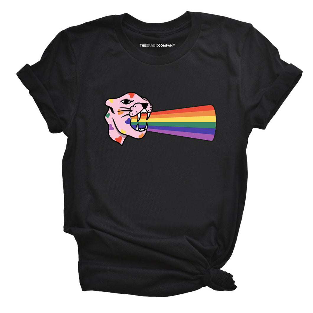 Pride Panther T-Shirt-LGBT Apparel, LGBT Clothing, LGBT T Shirt, BC3001-The Spark Company