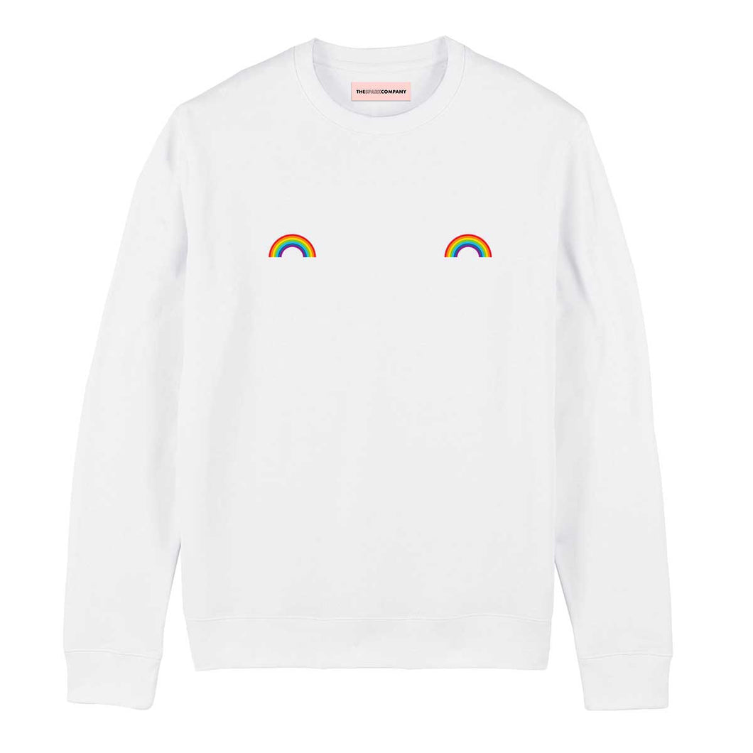 Pride Rainbow Nipple Sweatshirt-LGBT Apparel, LGBT Clothing, LGBT Sweatshirt, JH030-The Spark Company