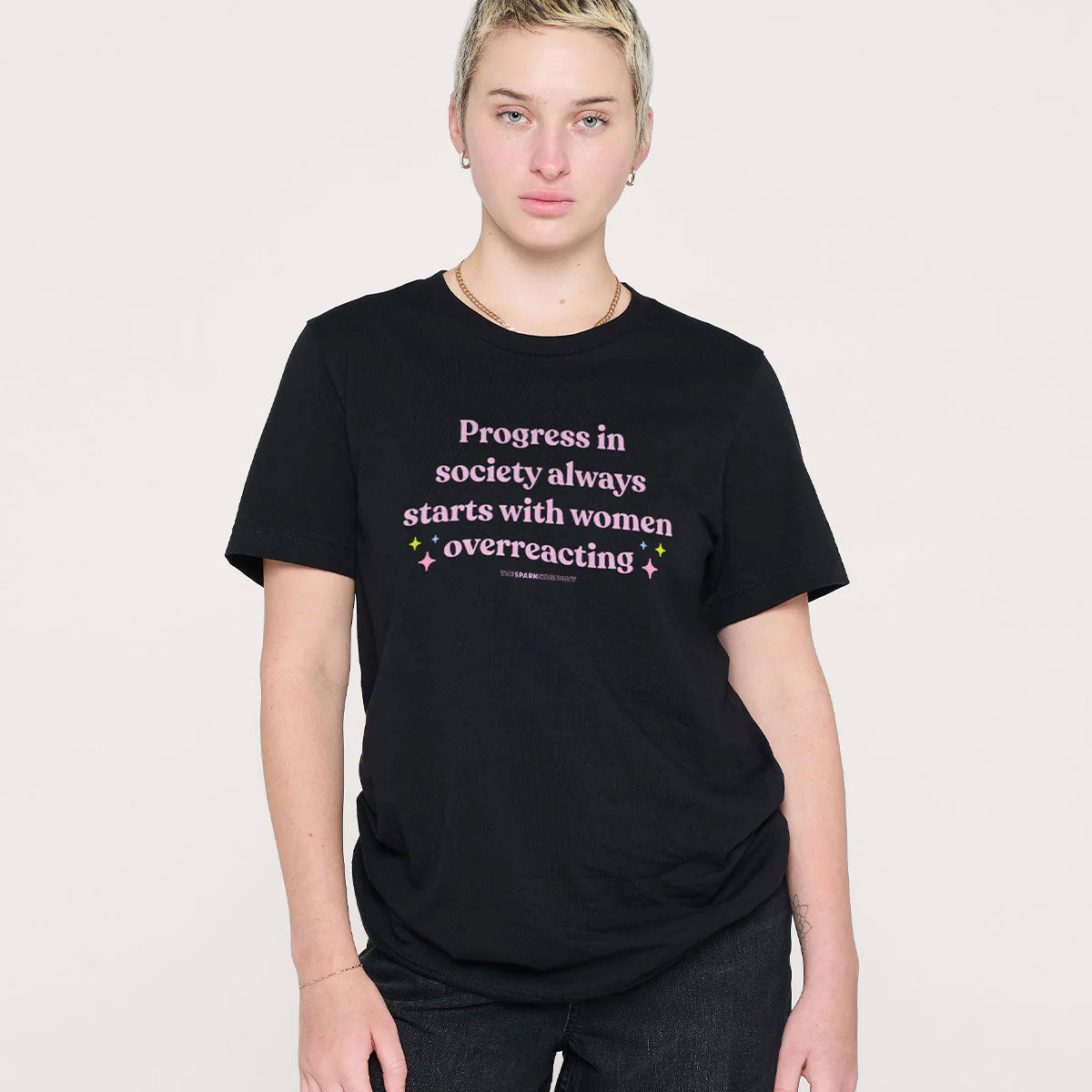 Progress In Society T-Shirt-Feminist Apparel, Feminist Clothing, Feminist T Shirt, BC3001-The Spark Company