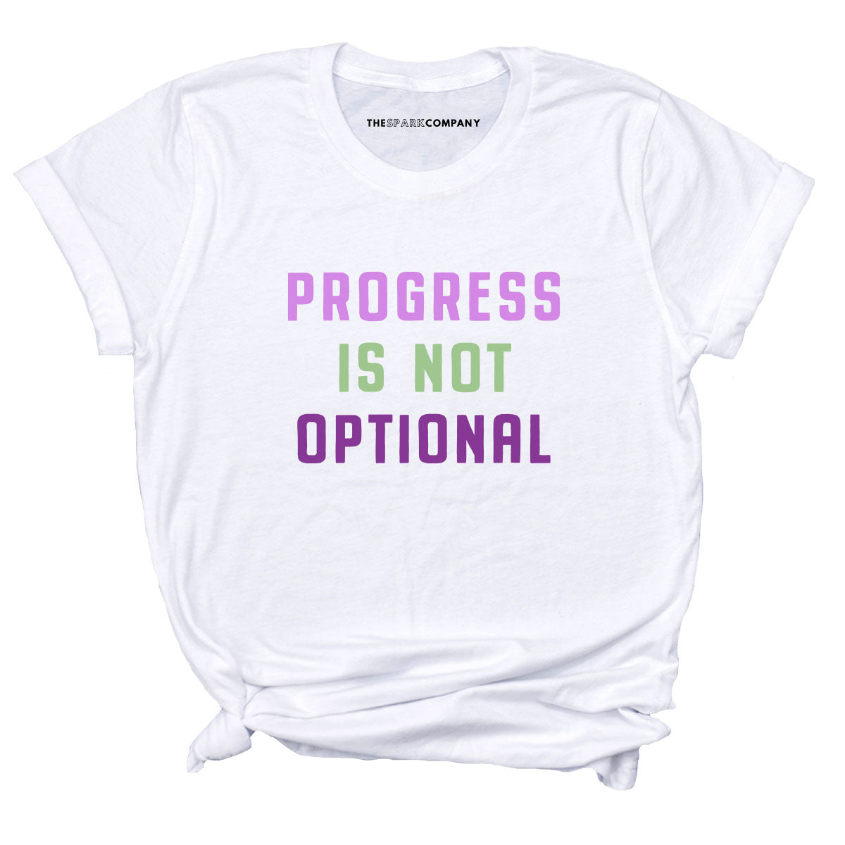 Progress Is Not Optional T-Shirt-Feminist Apparel, Feminist Clothing, Feminist T Shirt, BC3001-The Spark Company