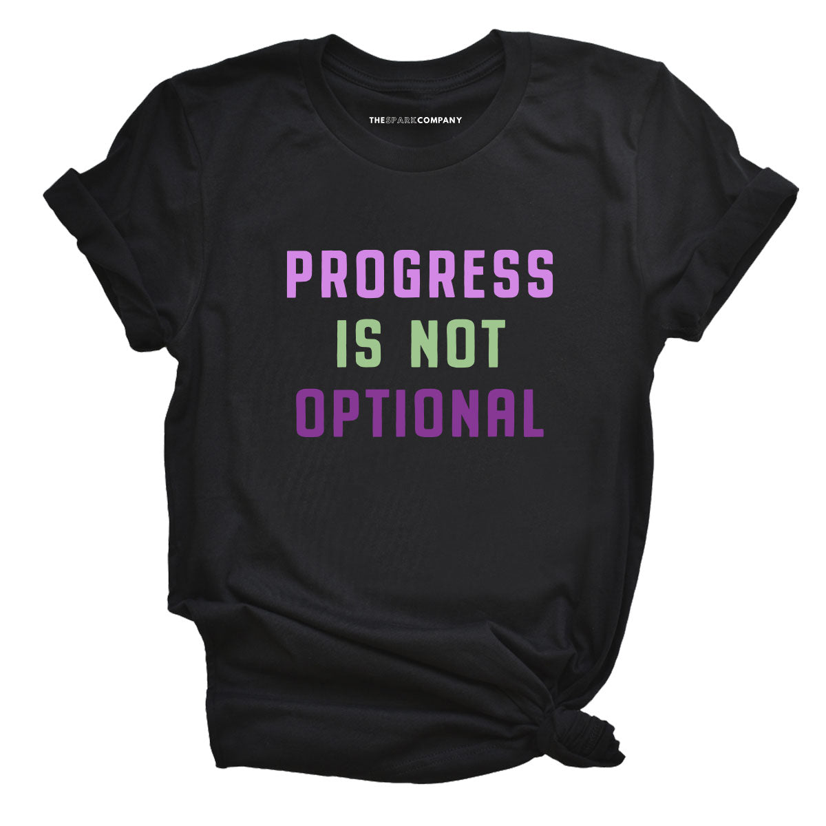 Progress Is Not Optional T-Shirt-Feminist Apparel, Feminist Clothing, Feminist T Shirt, BC3001-The Spark Company
