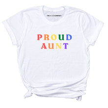 Load image into Gallery viewer, Proud Aunt T-Shirt-LGBT Apparel, LGBT Clothing, LGBT T Shirt, BC3001-The Spark Company