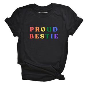 Proud Bestie T-Shirt-LGBT Apparel, LGBT Clothing, LGBT T Shirt, BC3001-The Spark Company
