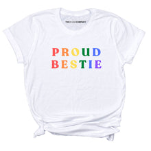 Load image into Gallery viewer, Proud Bestie T-Shirt-LGBT Apparel, LGBT Clothing, LGBT T Shirt, BC3001-The Spark Company